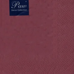 Serwetki ozdobne, jednokolorowe - Paw - bordowe, 20 szt.