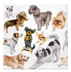 Serwetki ozdobne - Paw - Dog Happiness, 20 szt.