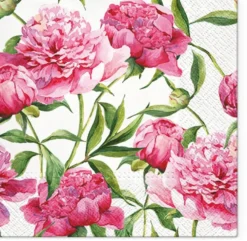 Serwetki ozdobne - Paw - Pink Peonies, 20 szt.