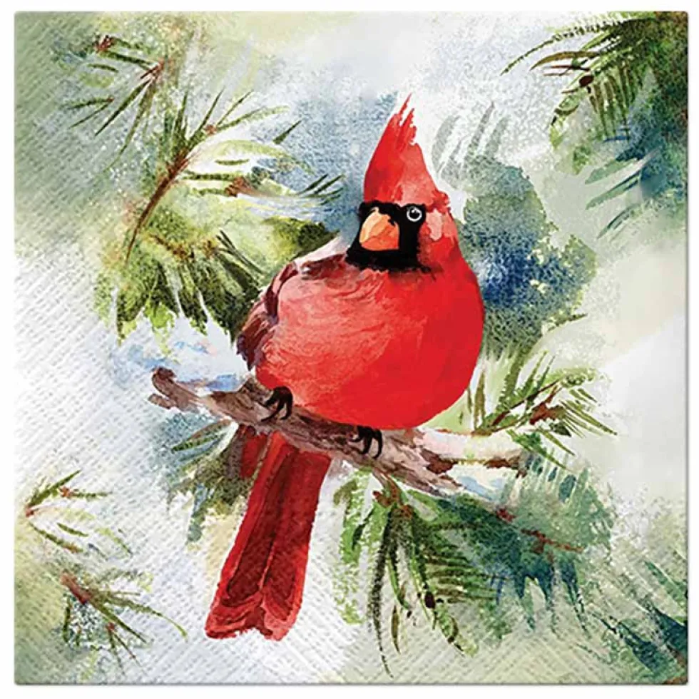 Serwetki ozdobne - Paw - Winter Cardinal, 33 x 33 cm, 20 szt.