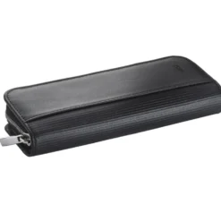 Skórzane etui podwójne na suwak A403 - Lamy - Black