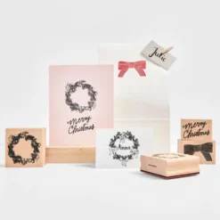 Stempel drewniany Merry Christmas - Rico Design - 6 x 4 cm