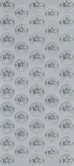 Stickersy, naklejki ażurowe - IHS, srebrne