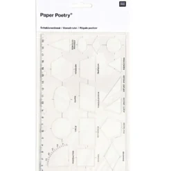 Szablon do rysowania - Paper Poetry - geometria, 12,5 x 20 cm