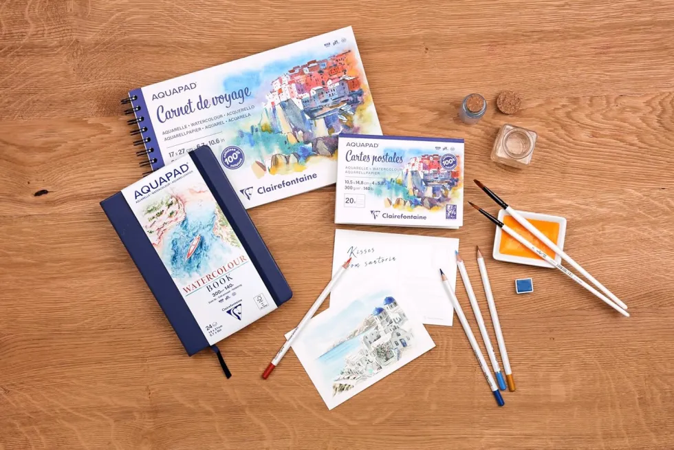 Szkicownik Aquapad Watercolour Book A6 - Clairefontaine - 300 g 24 ark.