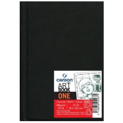 Szkicownik Art Book One 10,2 x 15,2 cm - Canson - czarny, 100 g/m2, 100 ark.