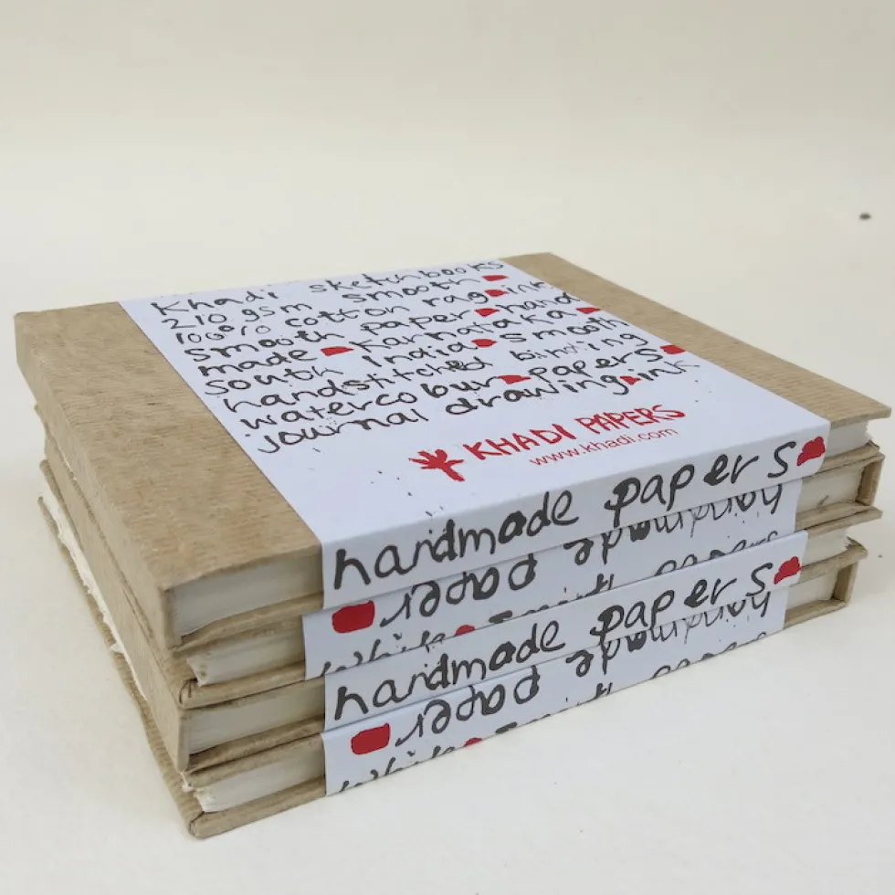 Szkicownik 100% bawełny 210 g - Khadi Papers - Smooth 21 x 25 cm 16 ark.