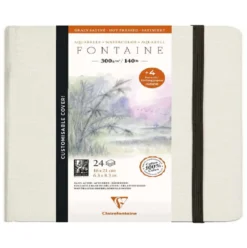Szkicownik do akwareli Fontaine Watercolour - Clairefontaine - hot pressed, A5, 300 g, 24 ark.