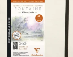 Szkicownik do akwareli Fontaine Watercolour - Clairefontaine - hot pressed, A5, 300 g, 24 ark.