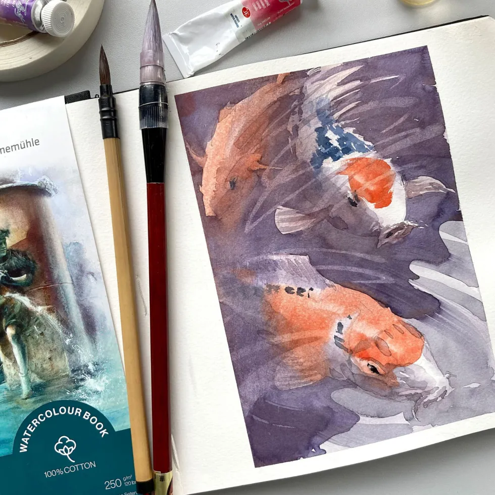 Szkicownik do akwareli Watercolour Book 100% Cotton - Hahnemühle - portrait, A6, 250 g, 30 ark.
