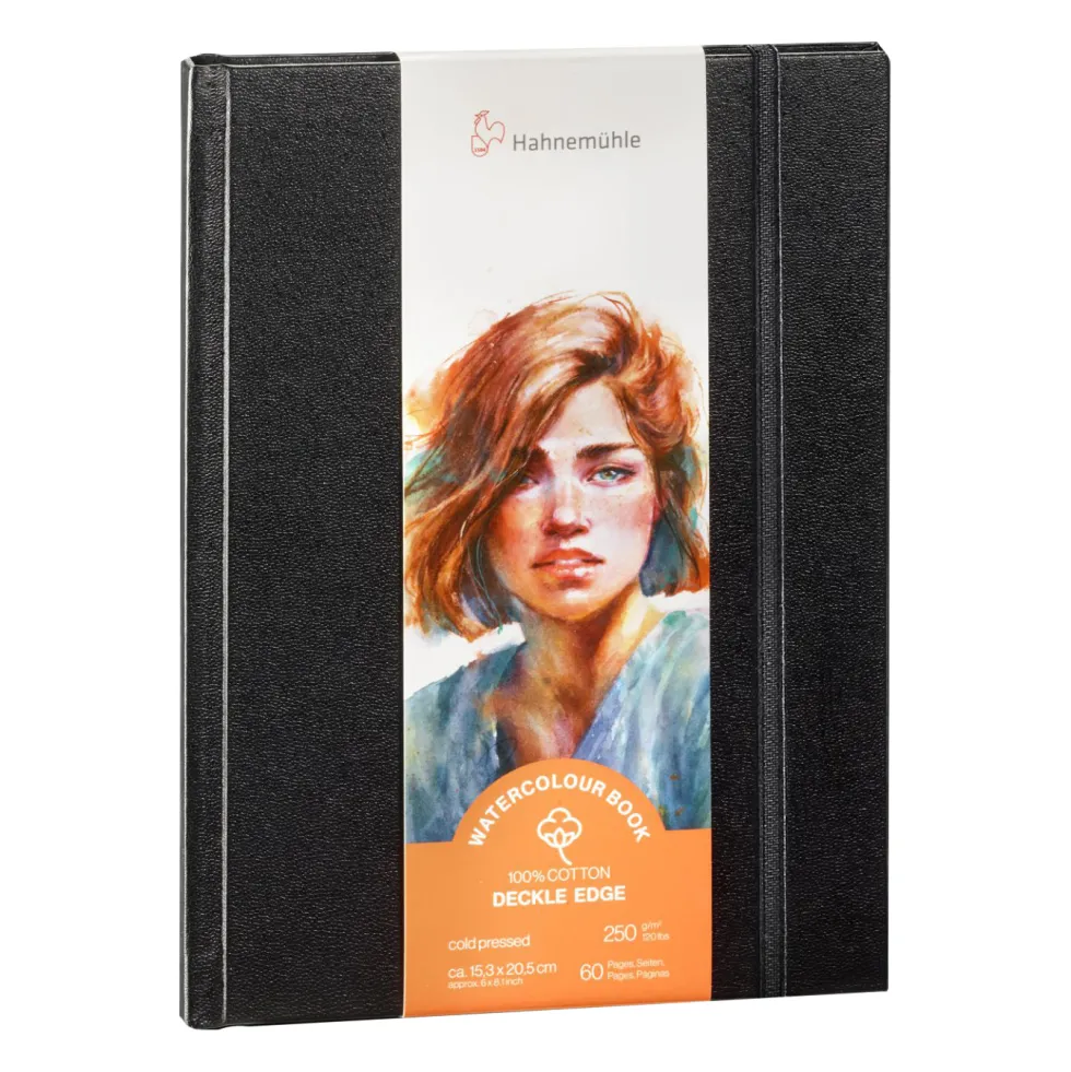 Szkicownik do akwareli Watercolour Book Deckle Edge - Hahnemühle - 15,3 x 20,5 cm, 250 g, 30 ark.