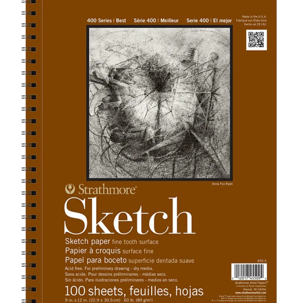 Szkicownik na spirali Sketch - Strathmore - A4, 89 g, 100 arkuszy