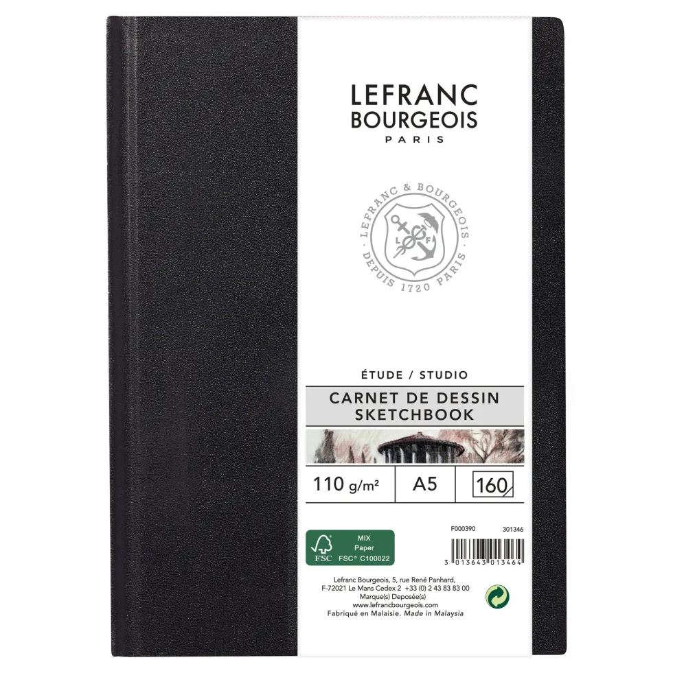 Szkicownik Studio - Lefranc & Bourgeois - A5, 110 g, 160 stron