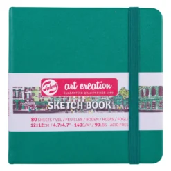 Szkicownik 12 x 12 cm - Talens Art Creation - Forest Green, 140 g, 80 ark.