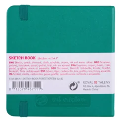 Szkicownik 12 x 12 cm - Talens Art Creation - Forest Green, 140 g, 80 ark.