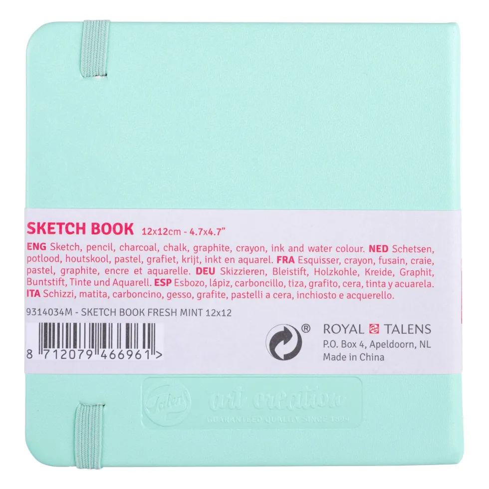 Szkicownik 12 x 12 cm - Talens Art Creation - Fresh Mint, 140 g, 80 ark.