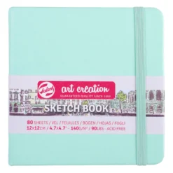 Szkicownik 12 x 12 cm - Talens Art Creation - Fresh Mint, 140 g, 80 ark.
