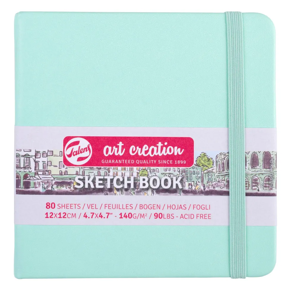 Szkicownik 12 x 12 cm - Talens Art Creation - Fresh Mint, 140 g, 80 ark.