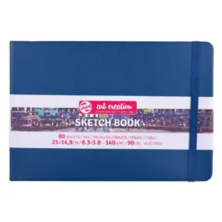 Szkicownik 12 x 12 cm - Talens Art Creation - Navy Blue, 140 g, 80 ark.