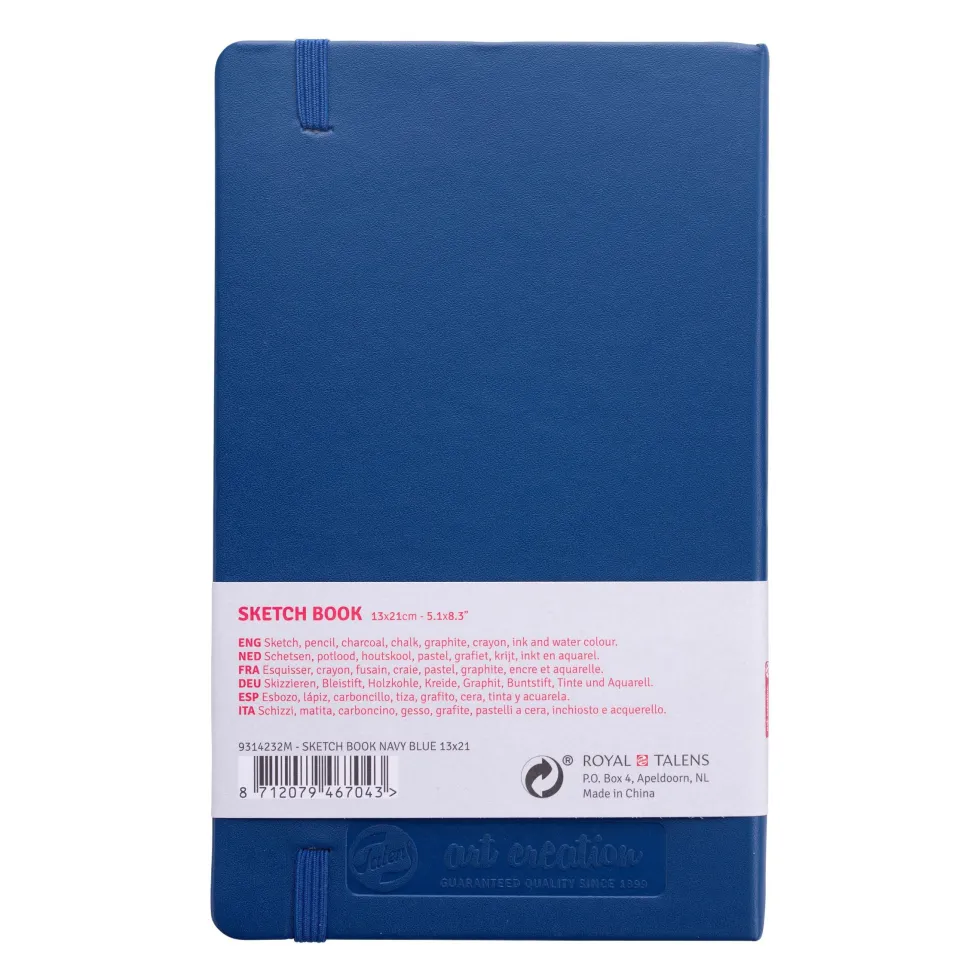 Szkicownik 9 x 14 cm - Talens Art Creation - Navy Blue, 140 g, 80 ark.