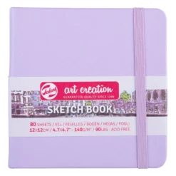 Szkicownik 12 x 12 cm - Talens Art Creation - Pastel Violet, 140 g, 80 ark.