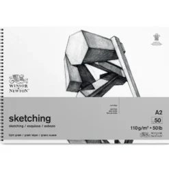 Szkicownik ze spiralą Sketching - Winsor & Newton - light, A2, 110g, 50 ark.