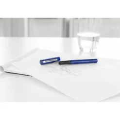 Szkolne pióro wieczne z wkładami - Faber-Castell - niebieskie, M