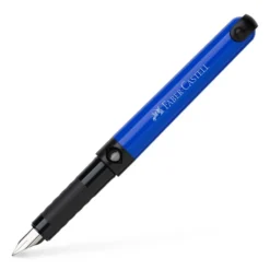 Szkolne pióro wieczne z wkładami - Faber-Castell - niebieskie, M