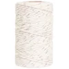 Sznurek bawełniany do makramy - beżowy z kolorową nicią, 2 mm, 100 g, 60 m