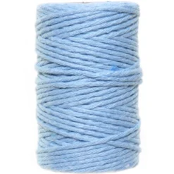 Sznurek bawełniany do makramy - błękitny, 2 mm, 60 m
