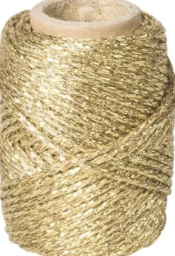 Sznurek dekoracyjny, metalizowany - złoty, 1,5 mm x 20 m
