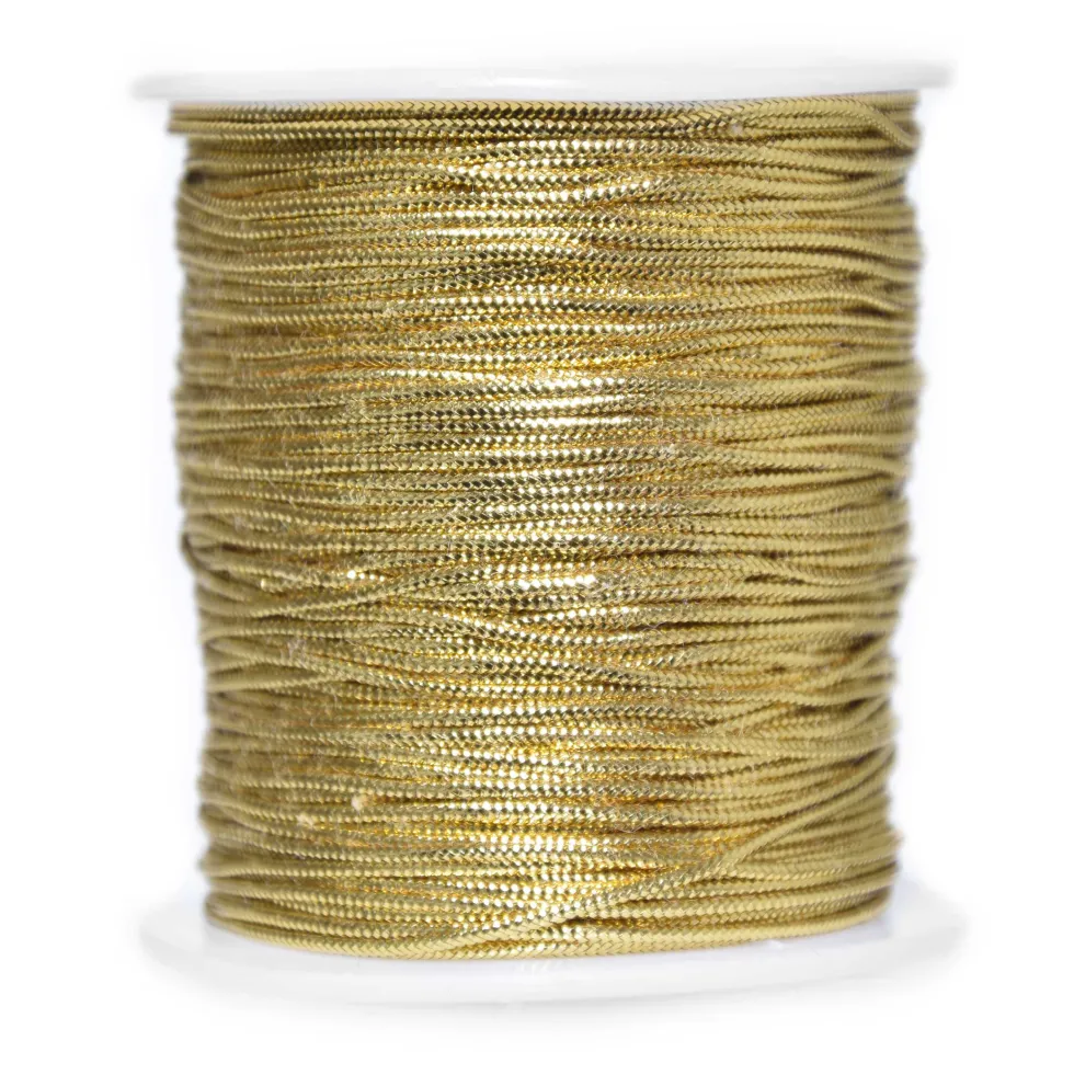 Sznurek dekoracyjny - złoty, 1,5 mm x 100 m
