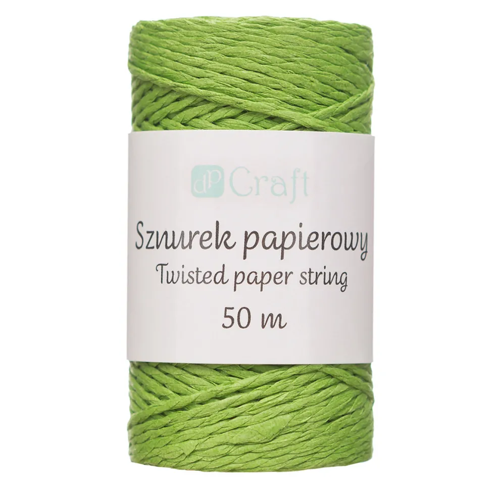 Sznurek papierowy - DpCraft - zielony, 50 m