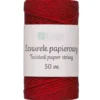Sznurek papierowy, skręcany - DpCraft - czerwony, 50 m