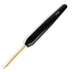 Szydełko aluminiowe z rączką - Rico Design - czarne, 3,5 mm