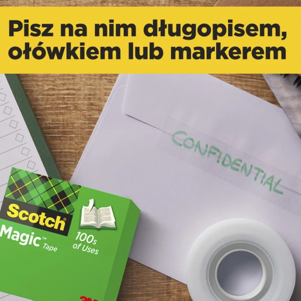 Taśma biurowa Magic - Scotch - matowa 19 mm x 33 m