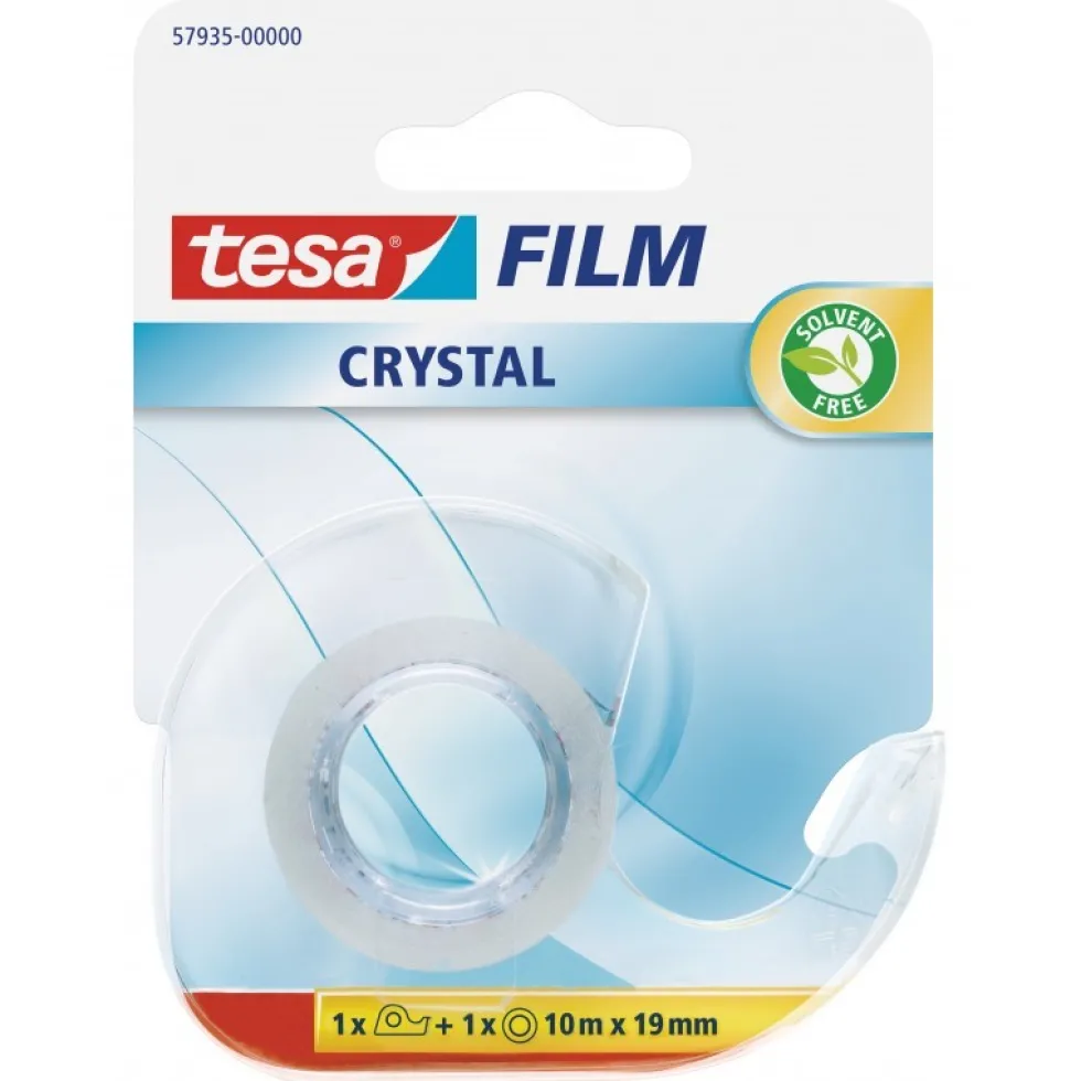 Taśma biurowa z dyspenserem tesafilm Crystal - 10m x 19mm - Tesa