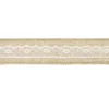 Taśma jutowa z koronką - 5 cm x 5 m