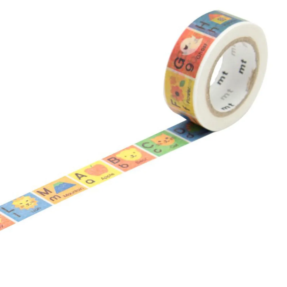 Taśma papierowa washi - MT Masking Tape - Alphabet A-M 7 m