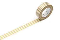Taśma papierowa washi - MT Masking Tape - Border Gold, 7 m
