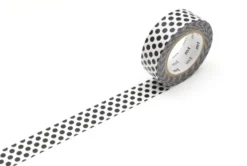 Taśma papierowa washi - MT Masking Tape - Dot Black, 7 m