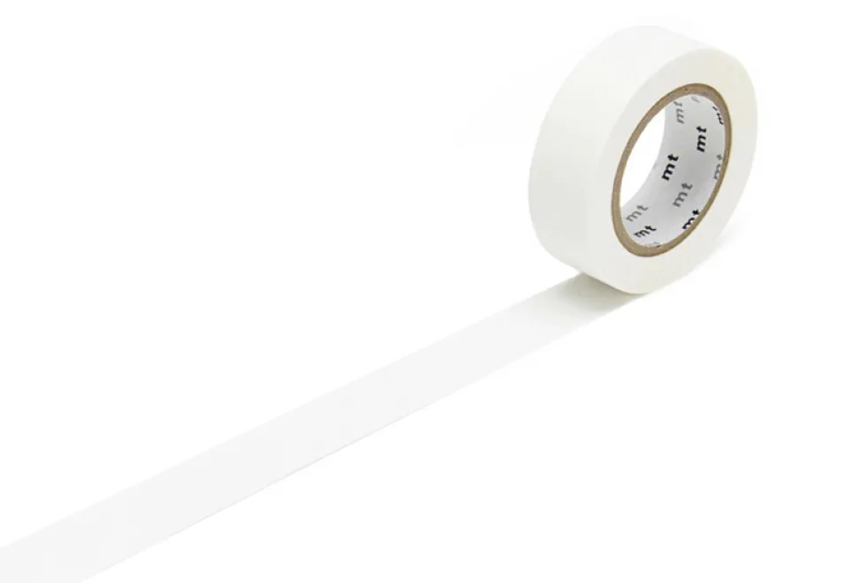 Taśma papierowa washi - MT Masking Tape - Matte White, 7 m