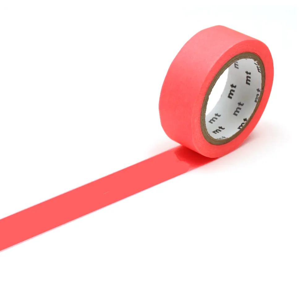 Taśma papierowa washi - MT Masking Tape - Shocking Red 7 m