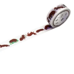 Taśma papierowa washi - MT Masking Tape x Lea Maupetit - Sausage Dog 5 m