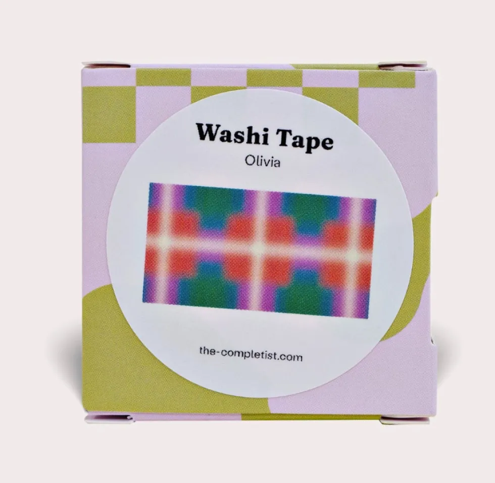 Taśma papierowa washi Olivia - The Completist. - 15 mm x 10 m