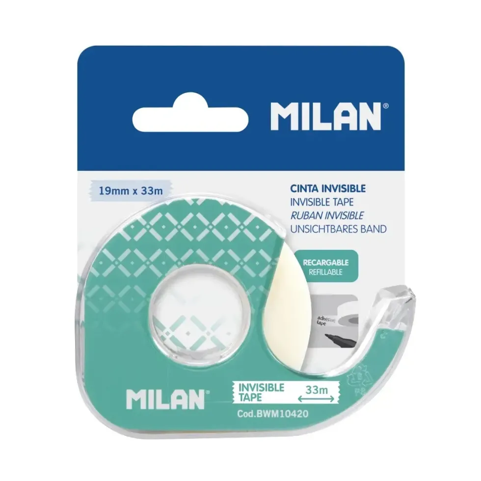 Taśma przezroczysta z dyspenserem - Milan - 33 m x 19 mm