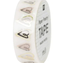Taśma washi, Serca - Paper Poetry - 15 mm x 10 m
