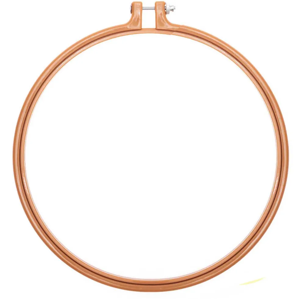 Tamborek do wyszywania, okrągły - Rico Design - musztardowy, 22,8 cm
