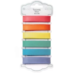 Tasiemki ozdobne, satynowe - DpCraft - Brights, 6 szt.