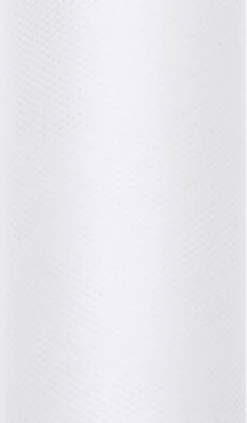 Tiul dekoracyjny 30 cm - biały, 9 m